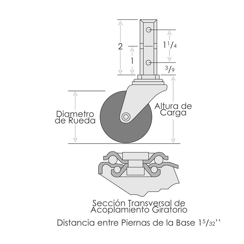 Diagrama Vástago Cuadrado