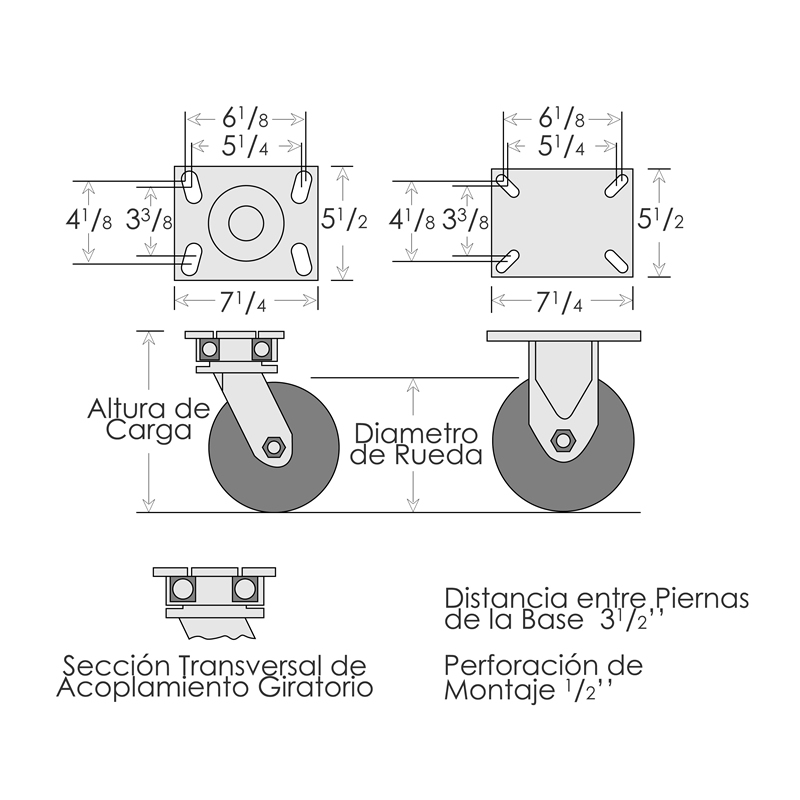 Diagrama Platos Giratorios Modelos Impak y Rígidos
